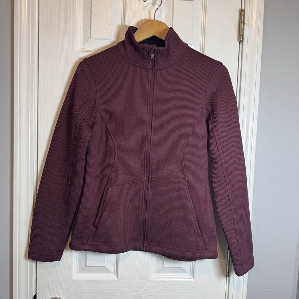 Spyder Endure Womens Medium Pullover Full Zip Pockets Burgundy EUC Jacket